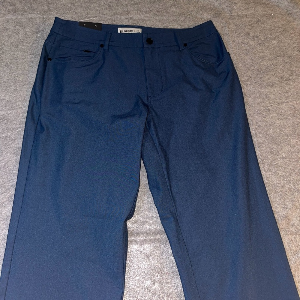 Linksoul Men’s Navy Performance Pants 32x32 NWT Golf Lifestyle